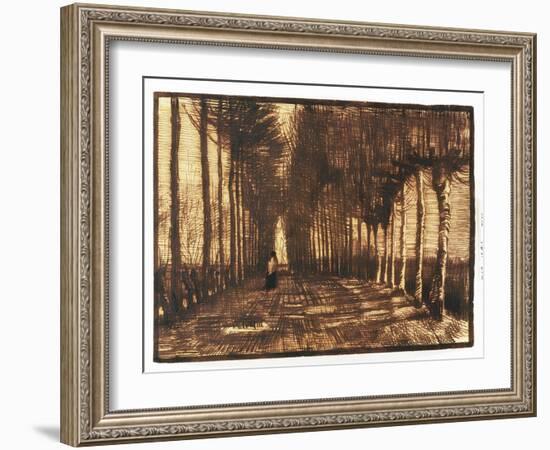 Figure on a Road, 1884-Vincent van Gogh-Framed Giclee Print