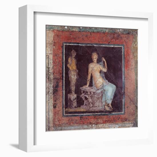 Figure Sitting Near an Herme, 25 A.D. Palazzo Massimo, Rome, Italy-null-Framed Art Print