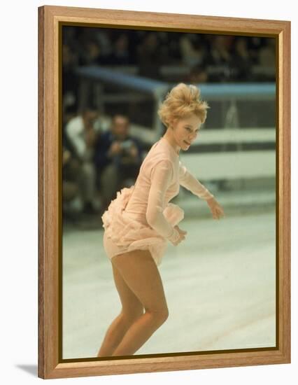 Figure Skater Janet Lynn Performing at 1968 Olympic Games-Art Rickerby-Framed Premier Image Canvas
