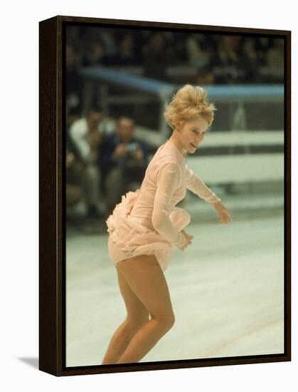 Figure Skater Janet Lynn Performing at 1968 Olympic Games-Art Rickerby-Framed Premier Image Canvas