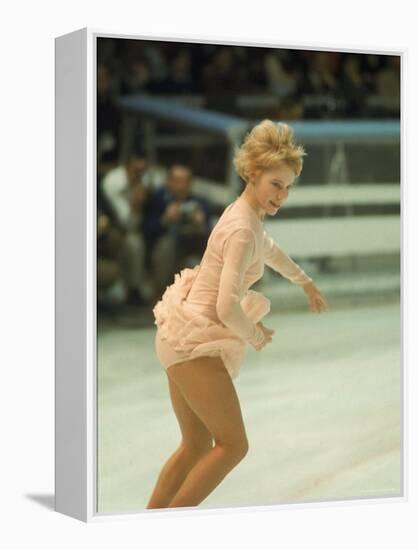 Figure Skater Janet Lynn Performing at 1968 Olympic Games-Art Rickerby-Framed Premier Image Canvas