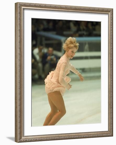 Figure Skater Janet Lynn Performing at 1968 Olympic Games-Art Rickerby-Framed Premium Photographic Print