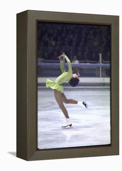 Figure Skater Peggy Fleming Competing in the Olympics-Art Rickerby-Framed Premier Image Canvas