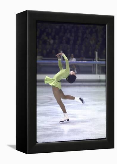 Figure Skater Peggy Fleming Competing in the Olympics-Art Rickerby-Framed Premier Image Canvas