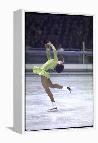 Figure Skater Peggy Fleming Competing in the Olympics-Art Rickerby-Framed Premier Image Canvas