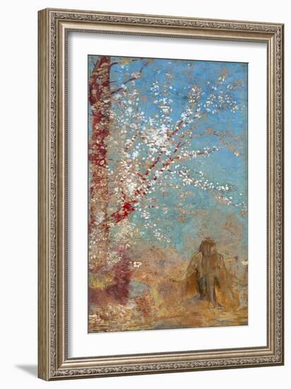 Figure Sous Un Arbre En Fleurs - Figure under a Blossoming Tree - Peinture De Odilon Redon (1840-19-Odilon Redon-Framed Giclee Print