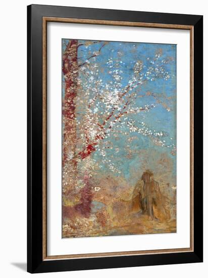 Figure Sous Un Arbre En Fleurs - Figure under a Blossoming Tree - Peinture De Odilon Redon (1840-19-Odilon Redon-Framed Giclee Print