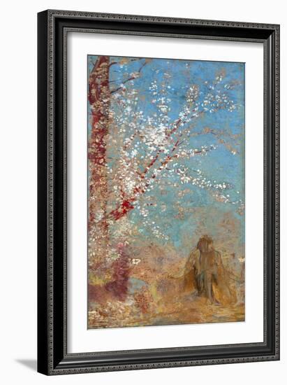 Figure Sous Un Arbre En Fleurs - Figure under a Blossoming Tree - Peinture De Odilon Redon (1840-19-Odilon Redon-Framed Giclee Print