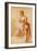 Figure Studies for a Standing and a Seated Girl-Jean Antoine Watteau-Framed Giclee Print