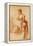 Figure Studies for a Standing and a Seated Girl-Jean Antoine Watteau-Framed Premier Image Canvas