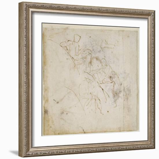 Figure Study, C.1511-Michelangelo Buonarroti-Framed Giclee Print