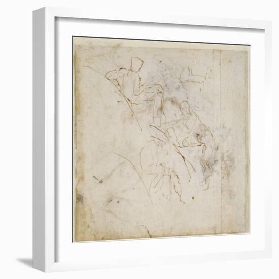 Figure Study, C.1511-Michelangelo Buonarroti-Framed Giclee Print