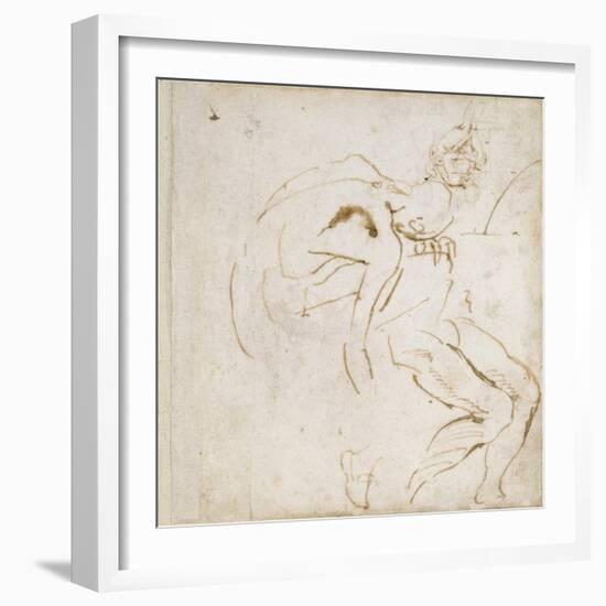 Figure Study, C.1511-Michelangelo Buonarroti-Framed Giclee Print