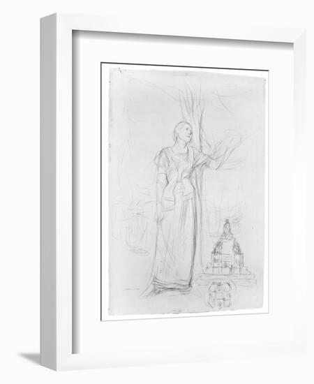 Figure Study for 'Joan of Arc'-Jules Bastien-Lepage-Framed Giclee Print