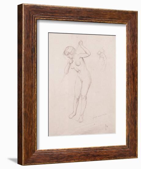 Figure Study for 'The Slaying of Orpheus'-Félix Vallotton-Framed Giclee Print