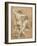 Figure Study - the Wrestlers (Pencil and Pastel on Buff Paper)-James Ward-Framed Giclee Print