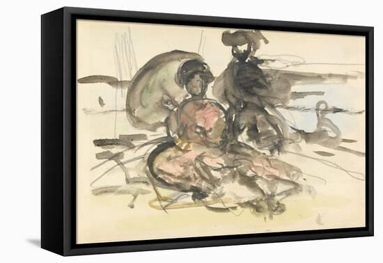 Figure Study: Two Women Seated on a River Bank-Philip Wilson Steer-Framed Premier Image Canvas