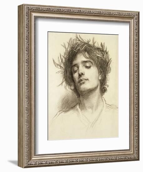 Figure with a Laurel Wreath-Herbert James Draper-Framed Giclee Print