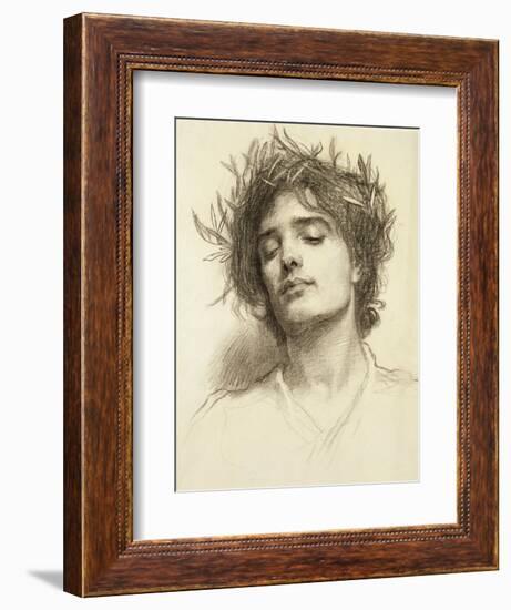 Figure with a Laurel Wreath-Herbert James Draper-Framed Giclee Print