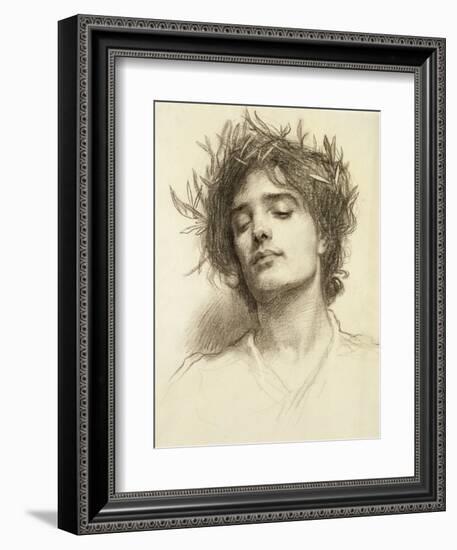 Figure with a Laurel Wreath-Herbert James Draper-Framed Giclee Print