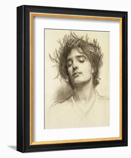 Figure with a Laurel Wreath-Herbert James Draper-Framed Giclee Print