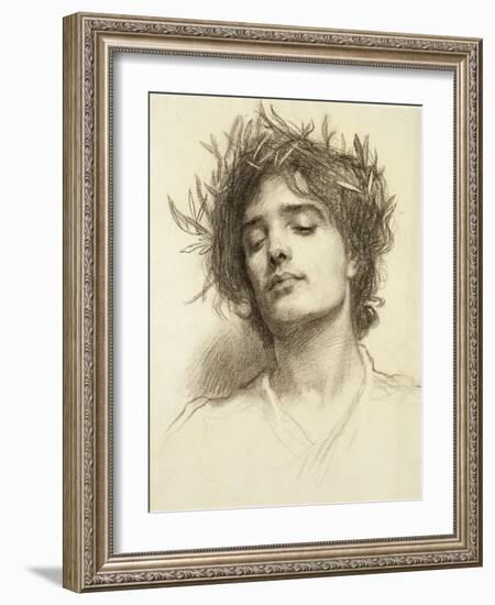 Figure with a Laurel Wreath-Herbert James Draper-Framed Giclee Print