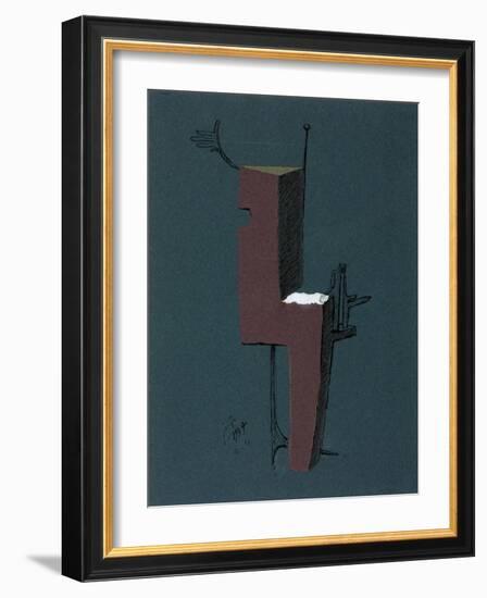 Figure with a White Rectangle-Julio González-Framed Giclee Print