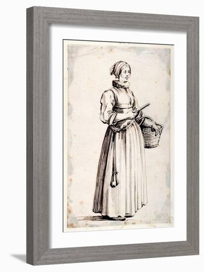 Figure with Basket and Knife-Israel Henriet-Framed Giclee Print