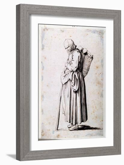 Figure with Basket-Israel Henriet-Framed Giclee Print