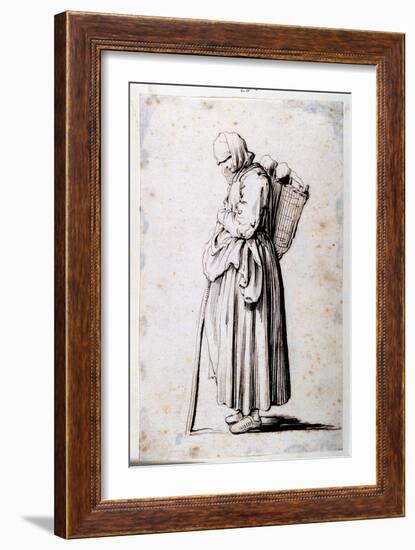 Figure with Basket-Israel Henriet-Framed Giclee Print