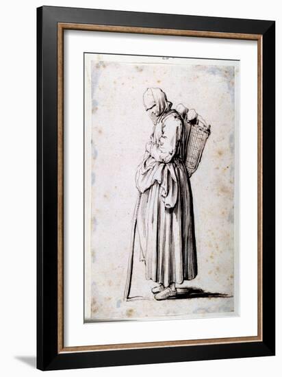 Figure with Basket-Israel Henriet-Framed Giclee Print