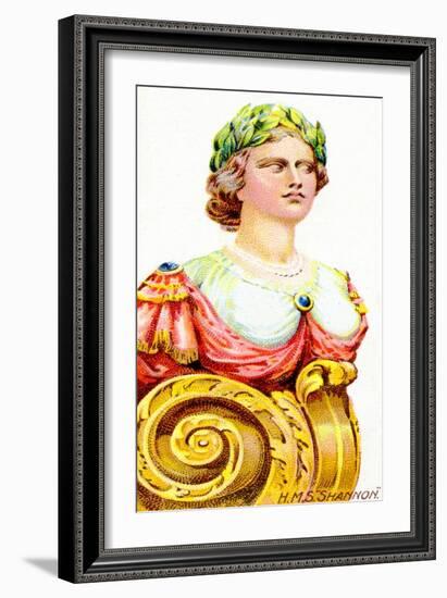 Figurehead of H.M.S. Shannon, 1912-null-Framed Giclee Print