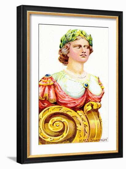 Figurehead of H.M.S. Shannon, 1912-null-Framed Giclee Print