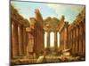 Figures Admiring the Temple of Neptune at Paestum-Antonio Joli-Mounted Giclee Print