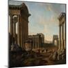 Figures Amidst a Capriccio of Ruins-Giovanni Paolo Pannini-Mounted Giclee Print