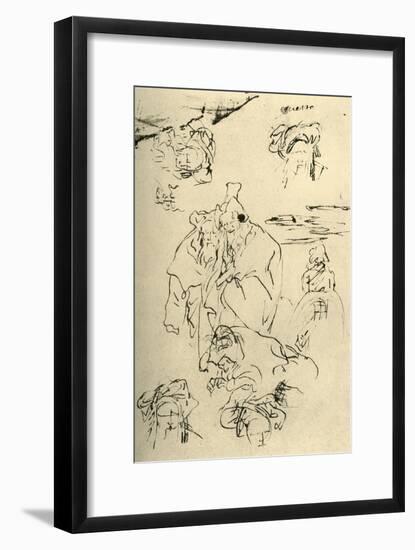 'Figures and heads of Orientals', mid 18th century, (1928)-Giovanni Battista Tiepolo-Framed Giclee Print