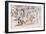 Figures and Horses (W/C on Paper)-Jules Pascin-Framed Giclee Print