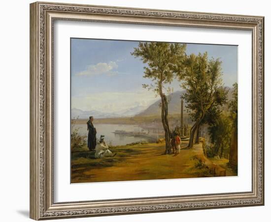 Figures at a Shrine, A Port Beyond-Martinus Rorbye-Framed Giclee Print