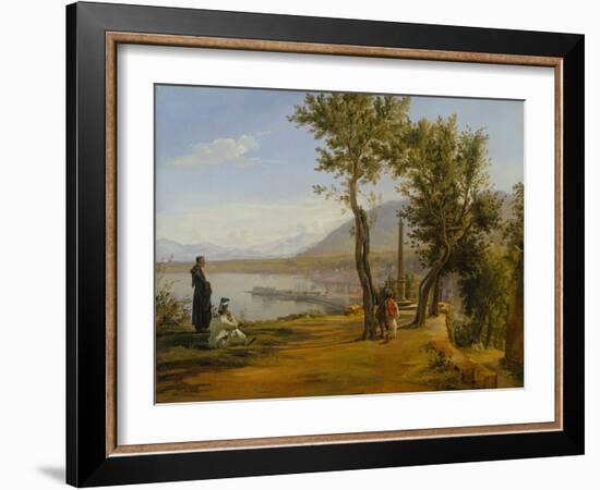 Figures at a Shrine, A Port Beyond-Martinus Rorbye-Framed Giclee Print