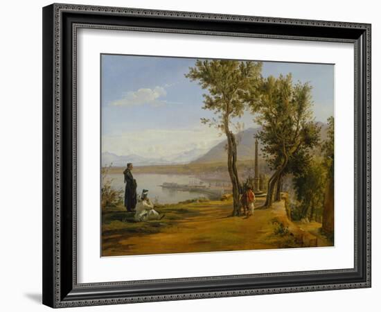 Figures at a Shrine, A Port Beyond-Martinus Rorbye-Framed Giclee Print