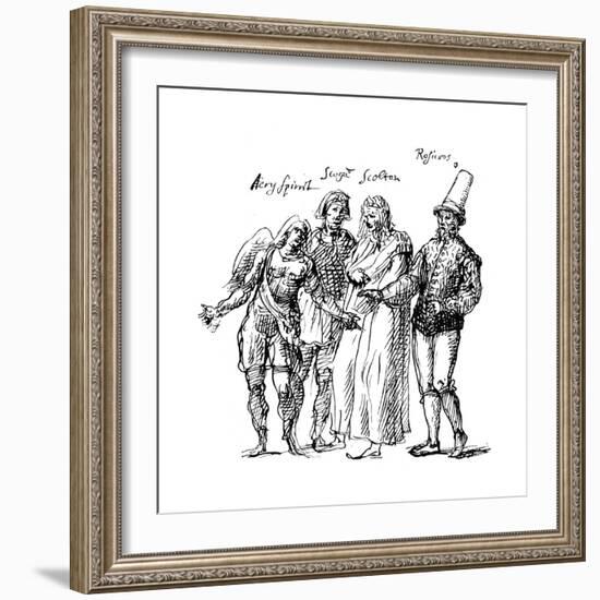 Figures Designed by Inigo Jones for the Masque of the Fortune Isles, 17th Century-Inigo Jones-Framed Giclee Print