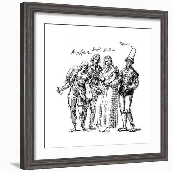 Figures Designed by Inigo Jones for the Masque of the Fortune Isles, 17th Century-Inigo Jones-Framed Giclee Print