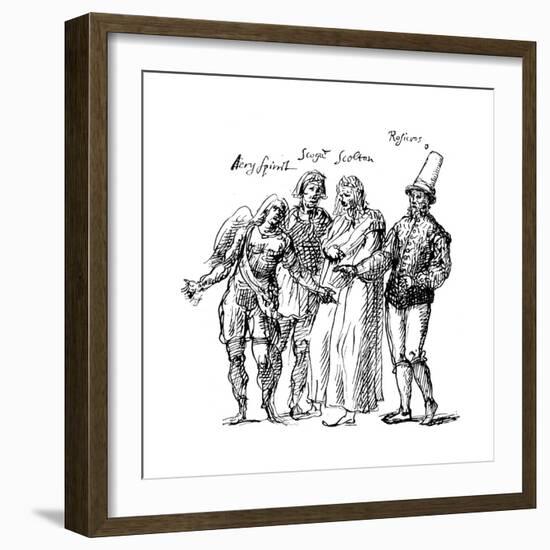 Figures Designed by Inigo Jones for the Masque of the Fortune Isles, 17th Century-Inigo Jones-Framed Giclee Print