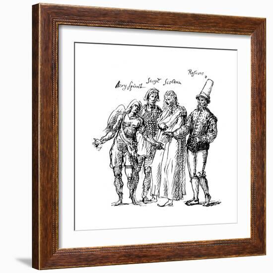Figures Designed by Inigo Jones for the Masque of the Fortune Isles, 17th Century-Inigo Jones-Framed Giclee Print