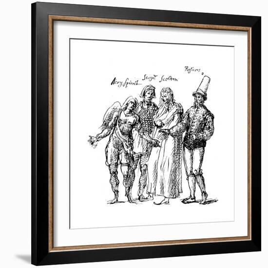 Figures Designed by Inigo Jones for the Masque of the Fortune Isles, 17th Century-Inigo Jones-Framed Giclee Print