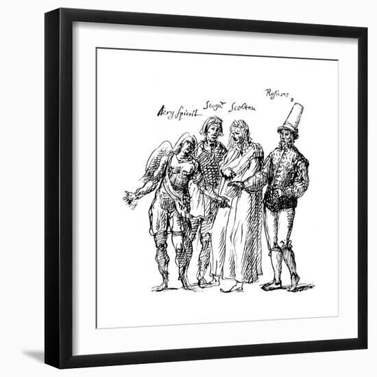 Figures Designed by Inigo Jones for the Masque of the Fortune Isles, 17th Century-Inigo Jones-Framed Giclee Print