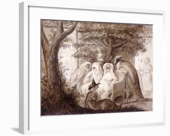 Figures Dressed in Masquerade Costume at Vauxhall Gardens, Lambeth, London, 1782-null-Framed Giclee Print