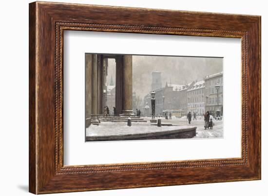 Figures entering the Law Courts, Nytorv Copenhagen-Paul Fischer-Framed Giclee Print