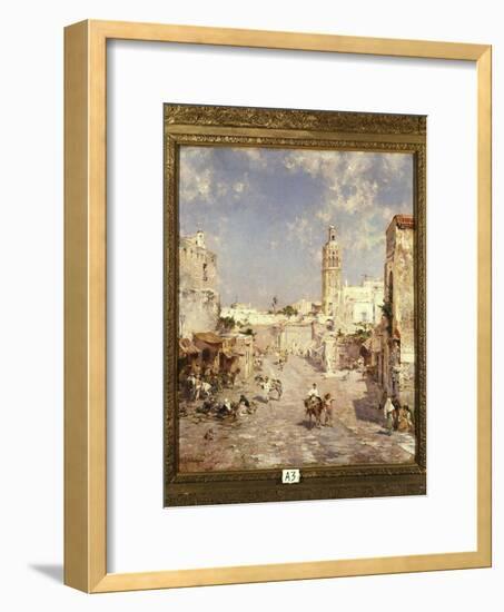 Figures in a Moorish Town-Franz Richard Unterberger-Framed Giclee Print