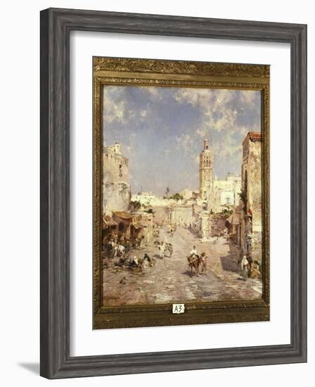 Figures in a Moorish Town-Franz Richard Unterberger-Framed Giclee Print